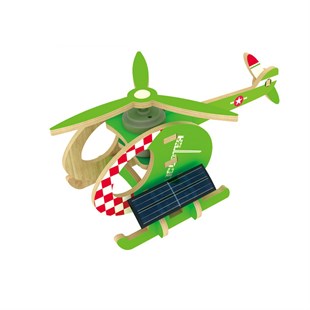 Robotime 3D Puzzle Güneş Enerjli Helikopter  Ahşap  P230S