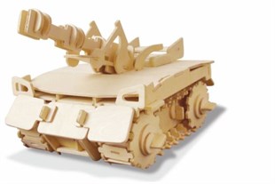 Robotime Uzaktan Kumandalı 3D Ahşap Puzzle Tank- V 200