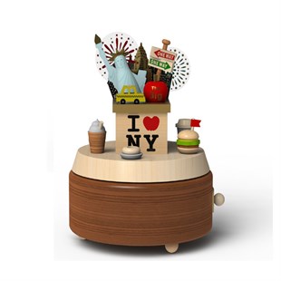 Wooderful Life New York'ta Alışveriş Ahşap Müzik Kutusu - 1033718
